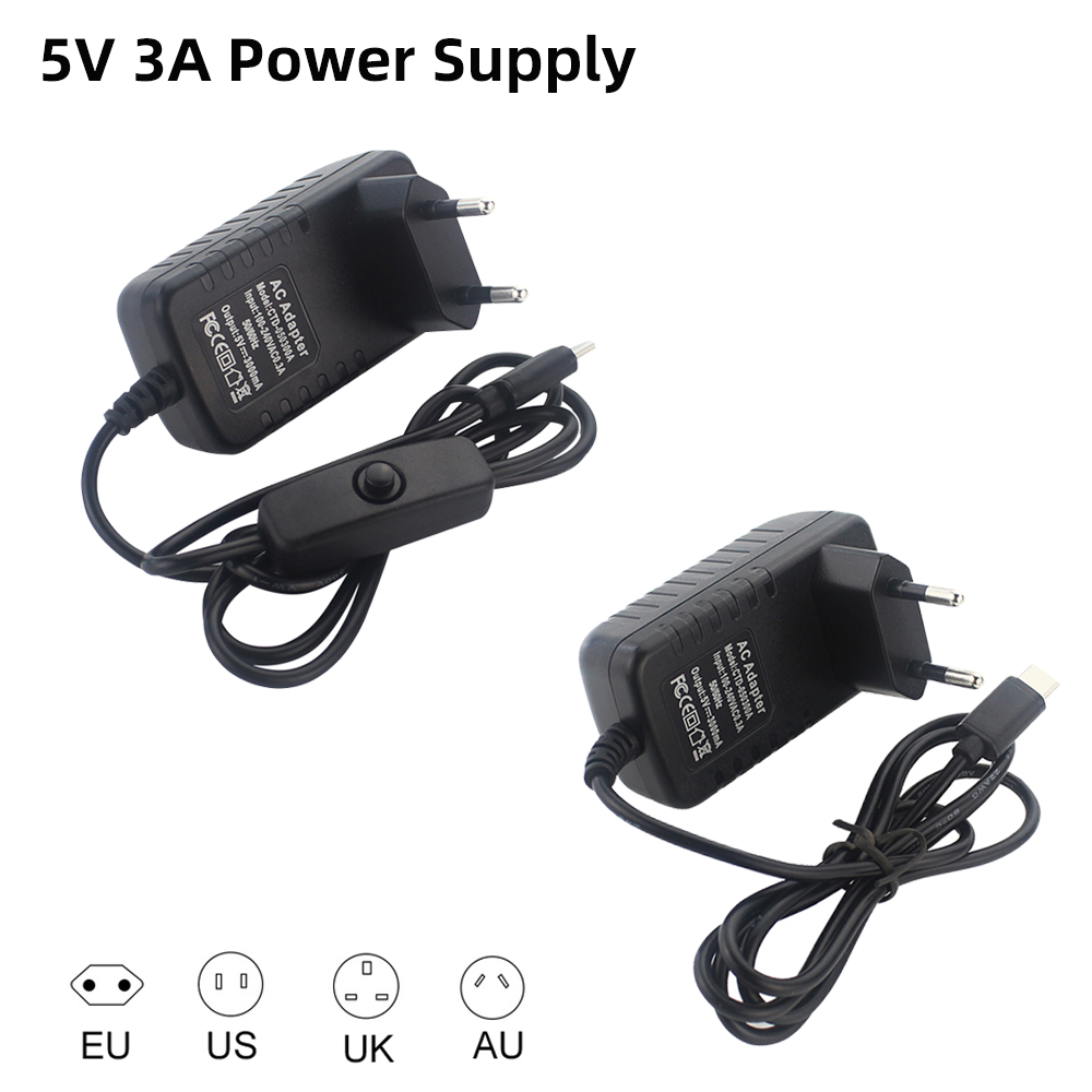 Pi Power Supply - 5V 3A Raspberry Pi 4 แหล่งจ่ายไฟ