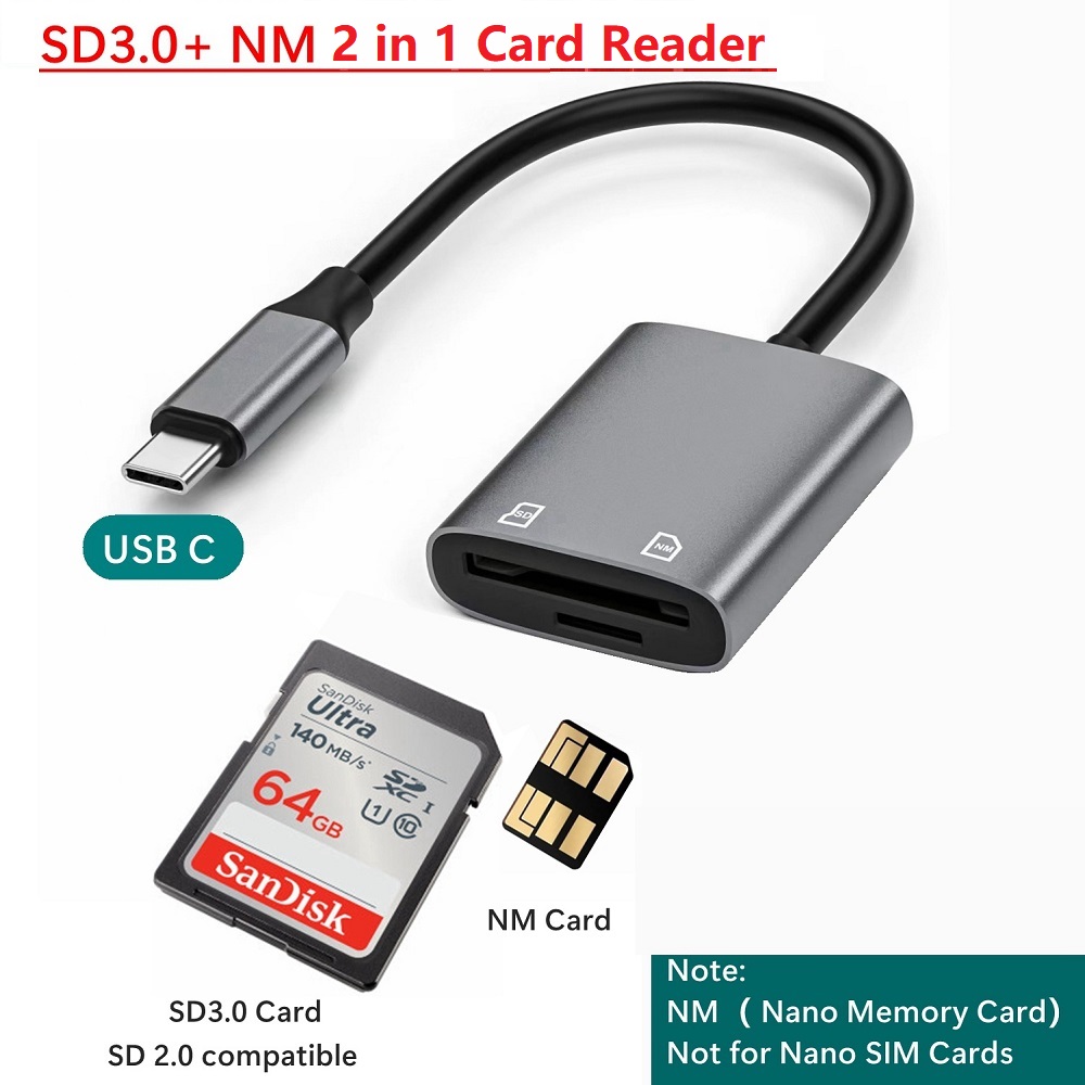 Micro Sd Card - เครื่องอ่านการ์ดหน่วยความจำนาโนประเภท C อะแดปเตอร์การ์ด Huawei NM เครื่องอ่านการ์ด