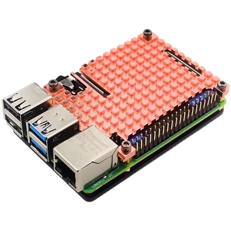 Raspberry Pi 4B ฮีทซิงค์ทองแดง - Pi 4 Case บทวิจารณ์และราคา