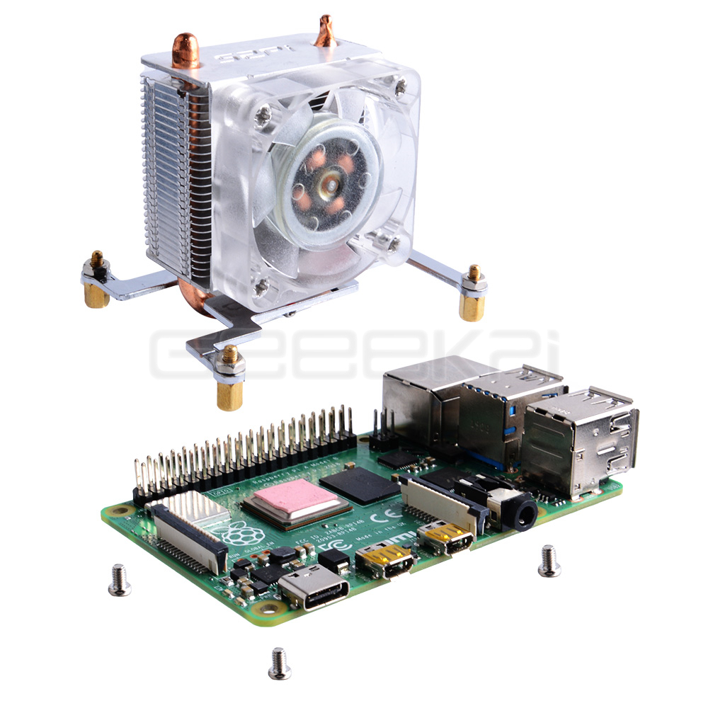 GeeekPi Clear Black Ice Tower  - Pi 5 Case บทวิจารณ์และราคา