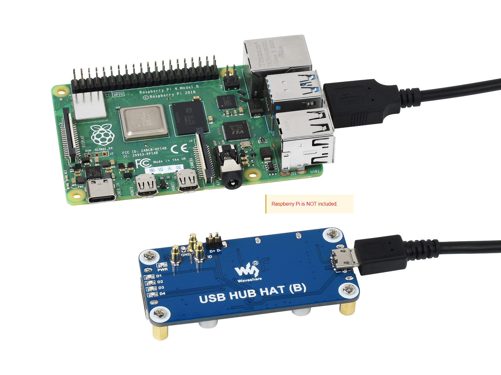 Waveshare USB HUB HAT (B) ฮับ  - Pi Zero บทวิจารณ์และราคา