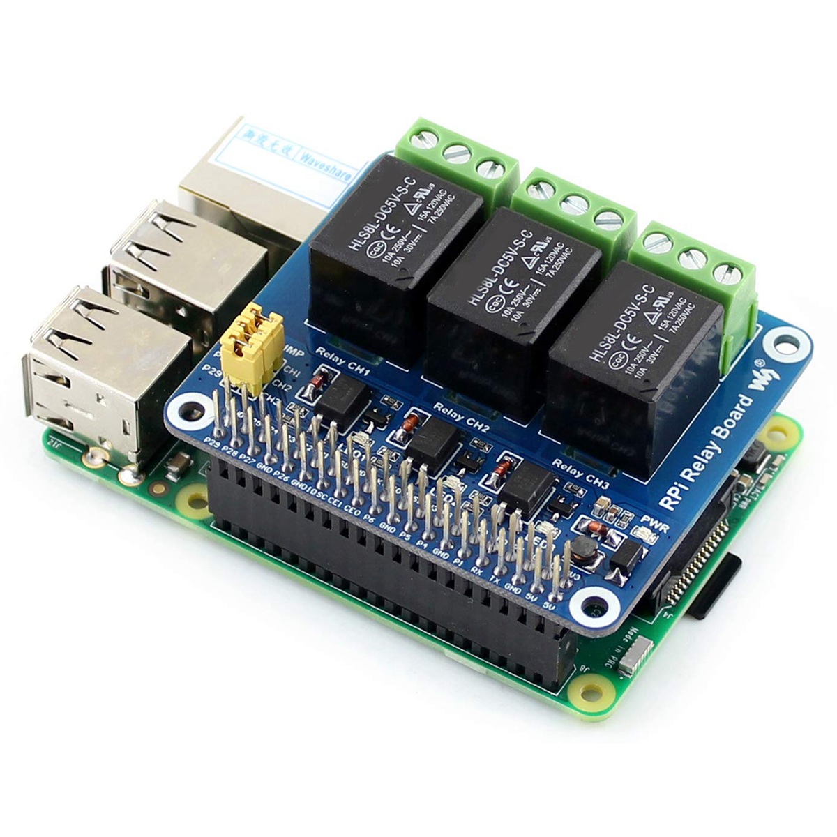 Waveshare 5V 3-Channel Relay M - Raspberry Pi Kit บทวิจารณ์และราคา
