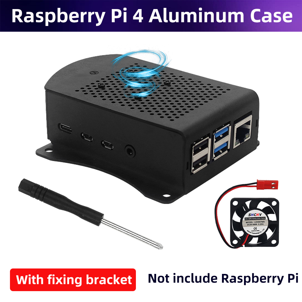 Raspberry Pi 4อะลูมินัมอัลลอยก - Pi 4 Case บทวิจารณ์และราคา